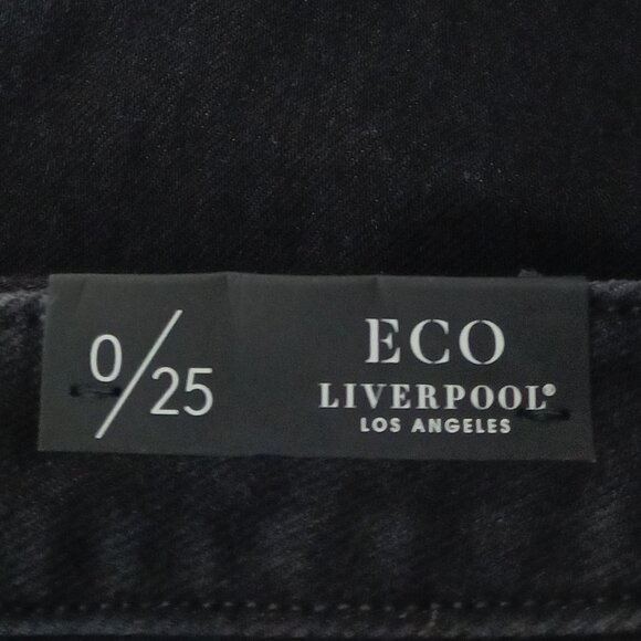 NWT Liverpool Jeans Size 0 25 ECO Liv Non-Skinny Skinny Black Side Stripes - Picture 12 of 14
